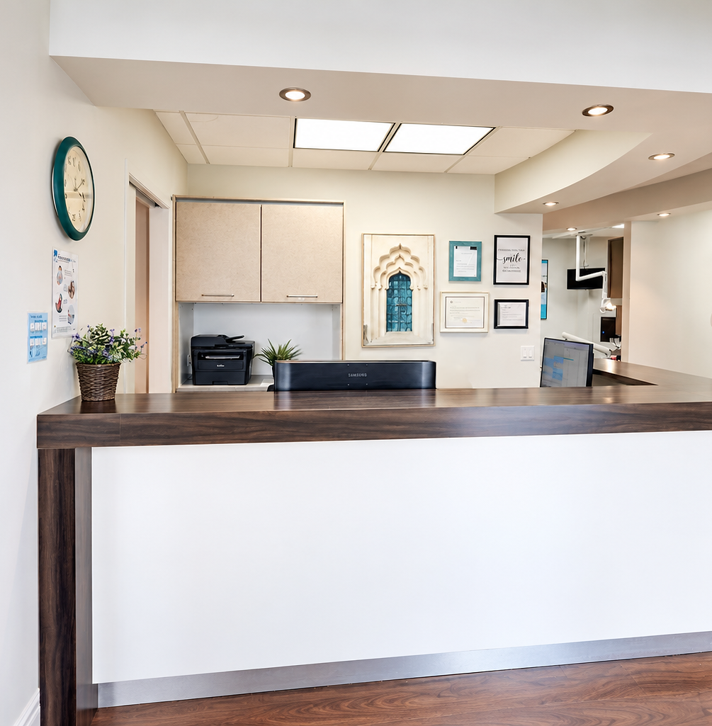 Clinic reception desk